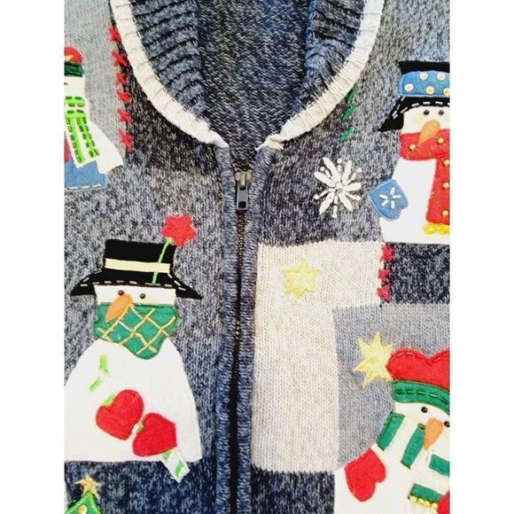 Star Blue Originals Studio L‎ Merry Christmas Sweater Embroidered Vintage - Picture 4 of 9